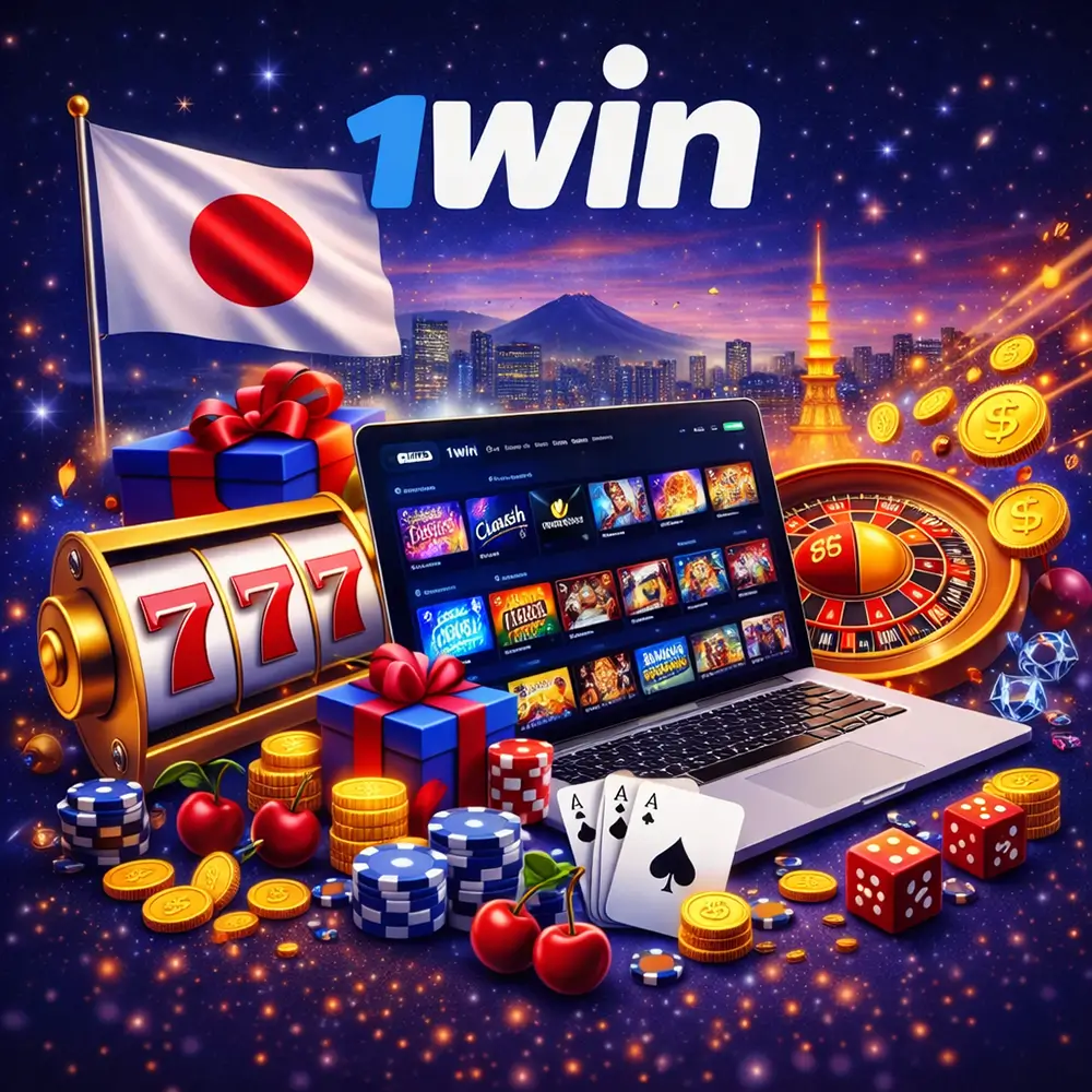 1win online casino for Japanese players with slots, roulette and casino games on desktop and mobile
